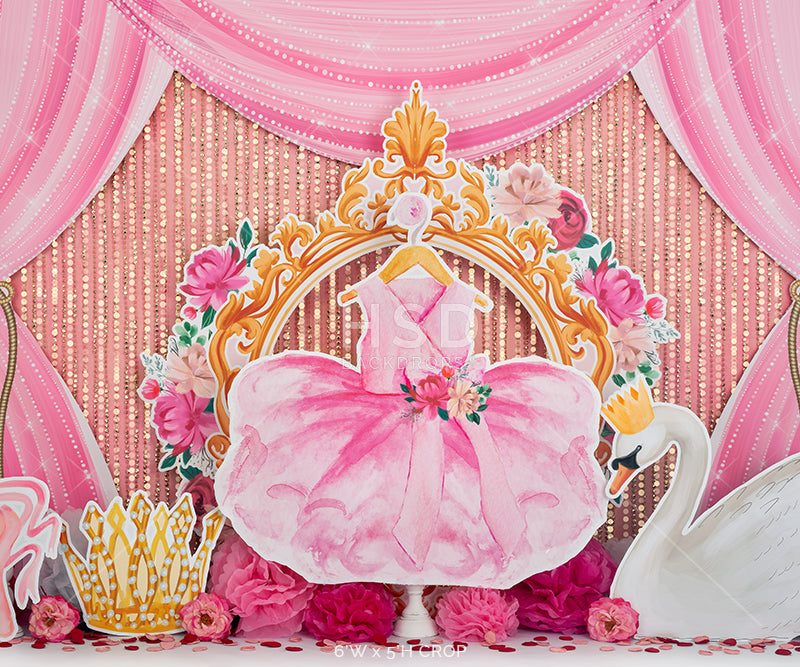 Ballet Backdrop Swan Princess. Ballerina Birthday Party Backdrop