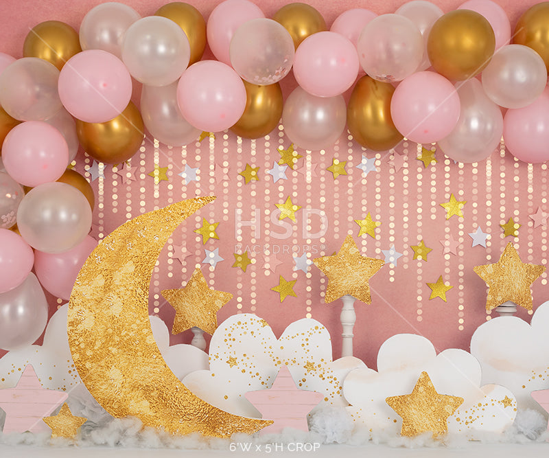 Twinkle Twinkle Little Star Birthday Backdrop for Cake Smash Photos