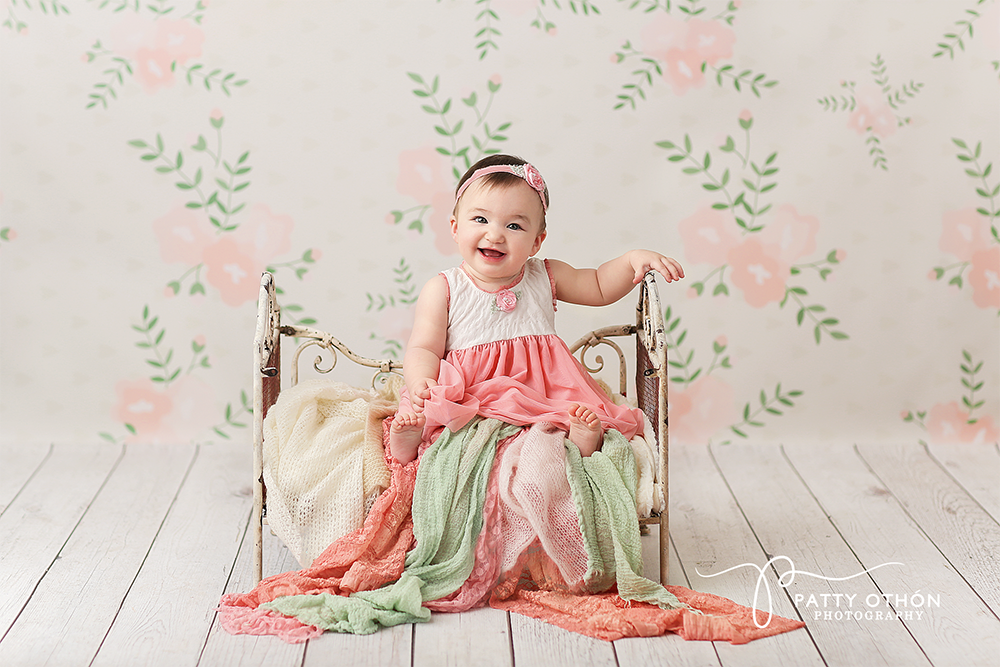 Floral Photography Backdrop Vinyl Girls Baby Newborn