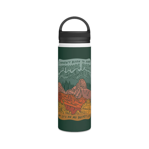 National Parks are on my Bucket List Stainless Steel Water Bottle, Handle  Lid