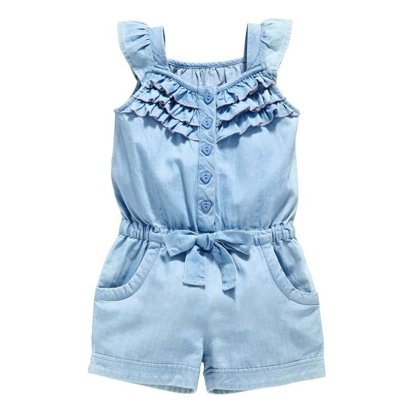 Toddler's Bow knot Ruffle Sleeveless Jumpsuit – DailyBestBuys