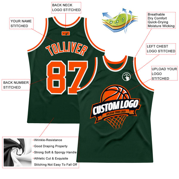 FANSIDEA Custom Basketball Jersey Neon Green Navy Round Neck Sublimation Basketball Suit Jersey Men's Size:M