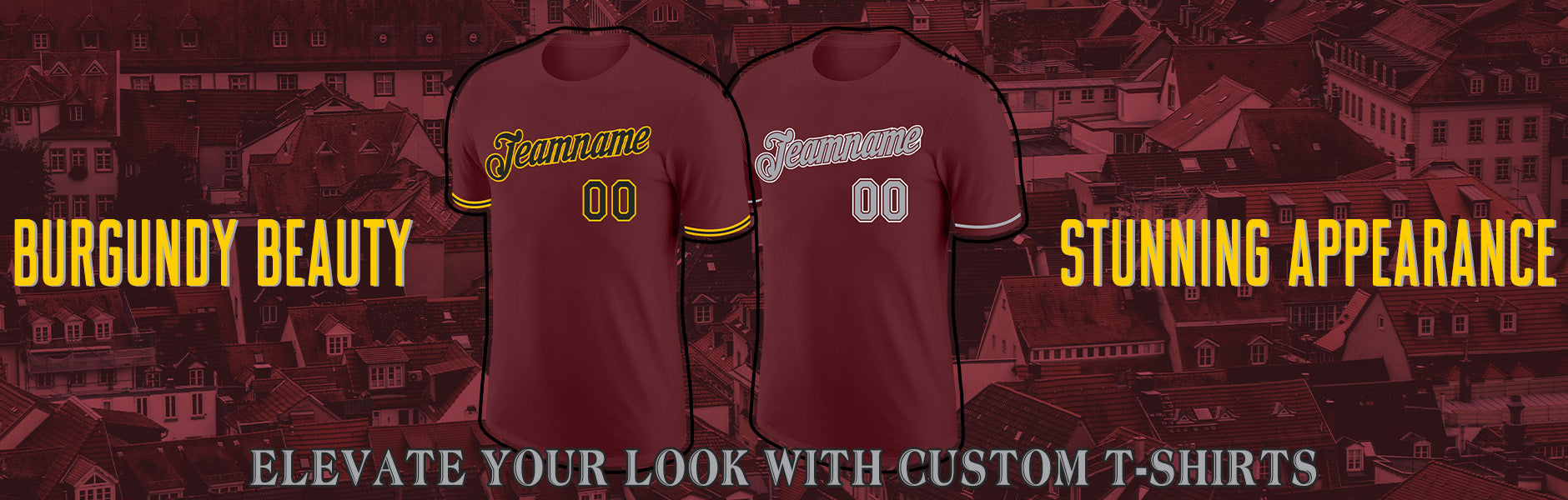 Custom burgundy t-shirt