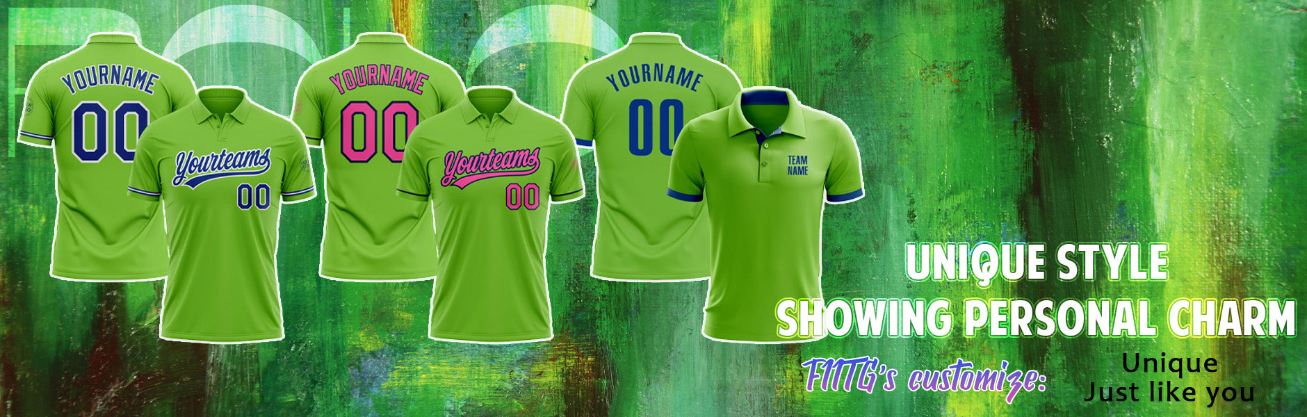 custom golf polo neon green shirts