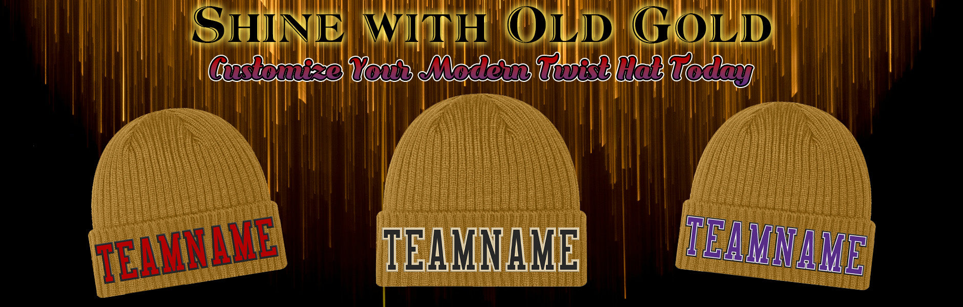 custom old gold hat