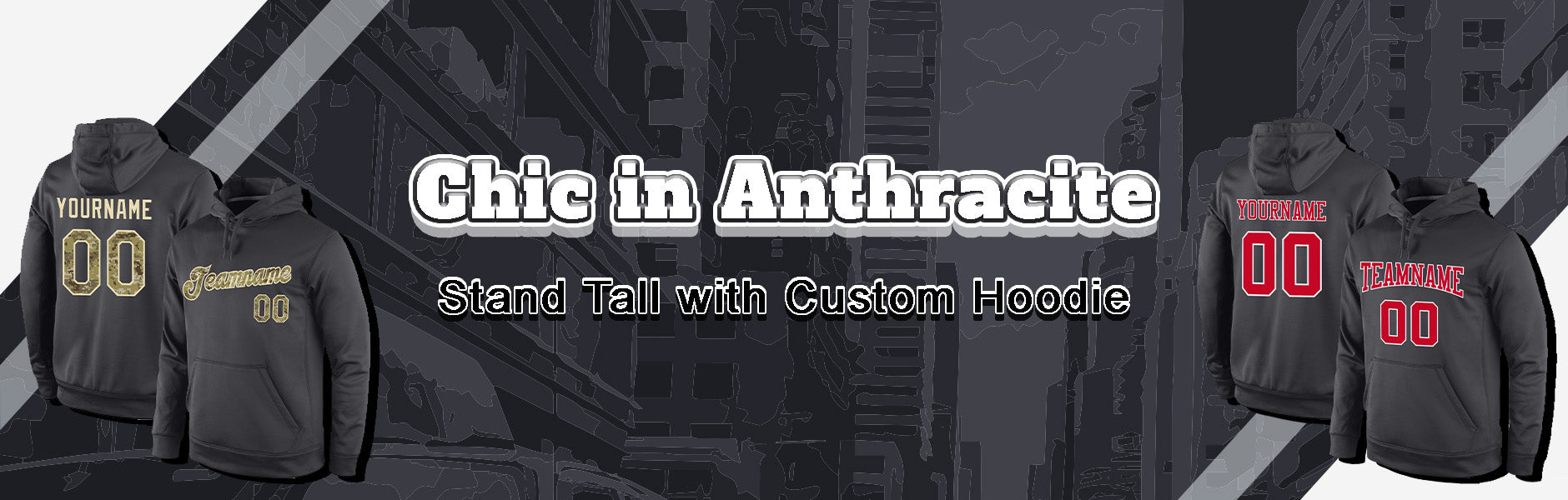 custom anthracite hoodie