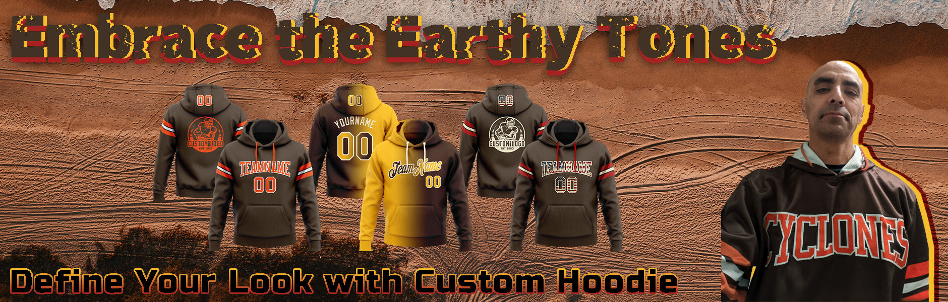 custom brown hoodie