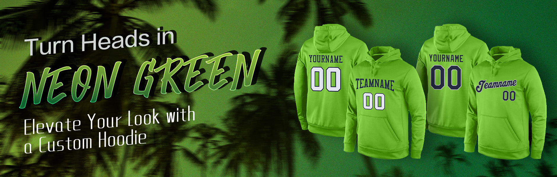 Custom neon green hoodie