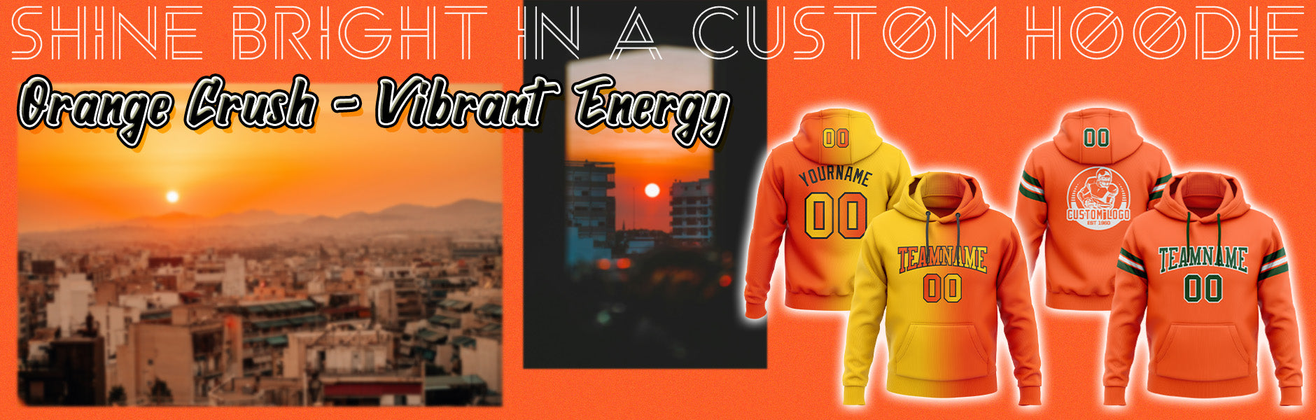 Custom orange hoodie