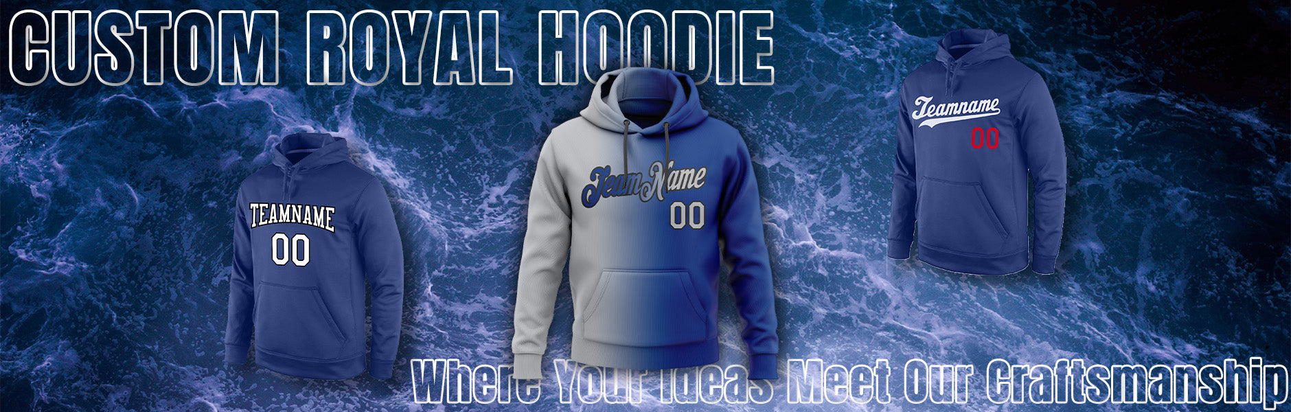 Custom royal hoodie