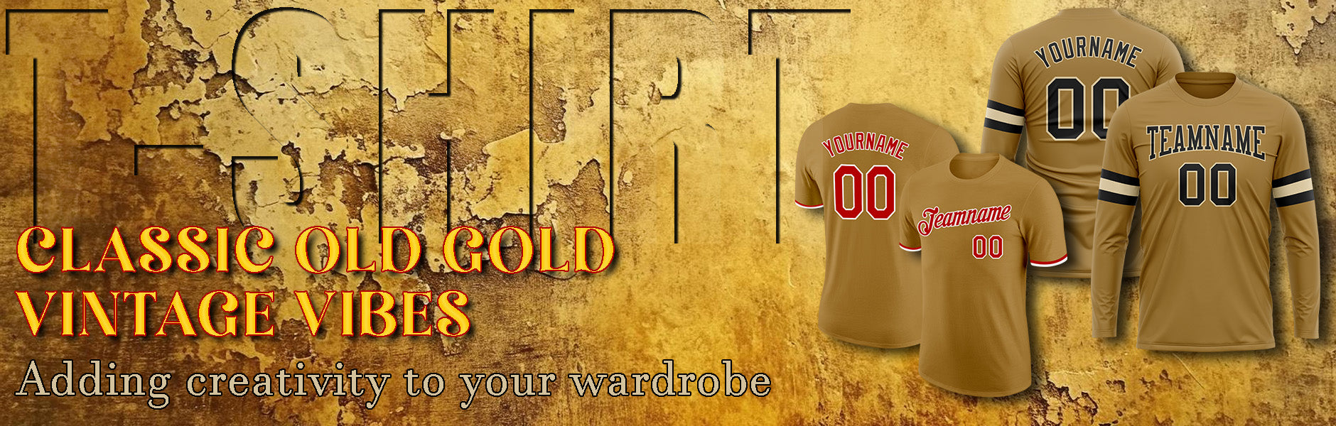 custom old gold t-shirt