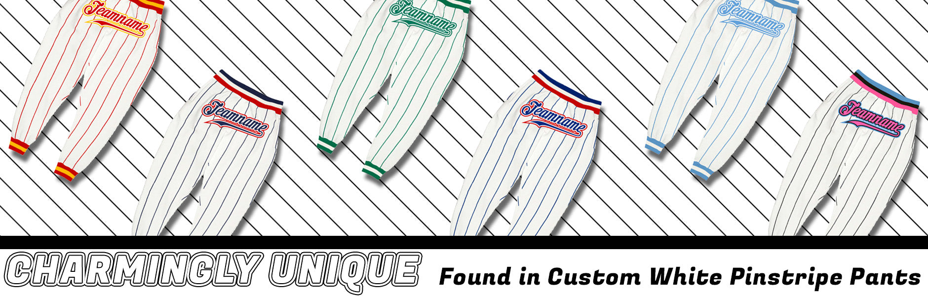 custom white pinstripe pants