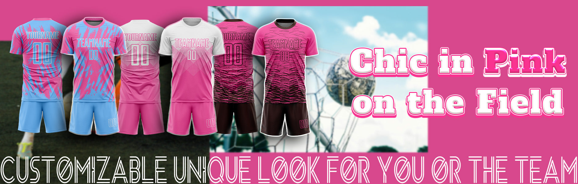 custom pink soccer