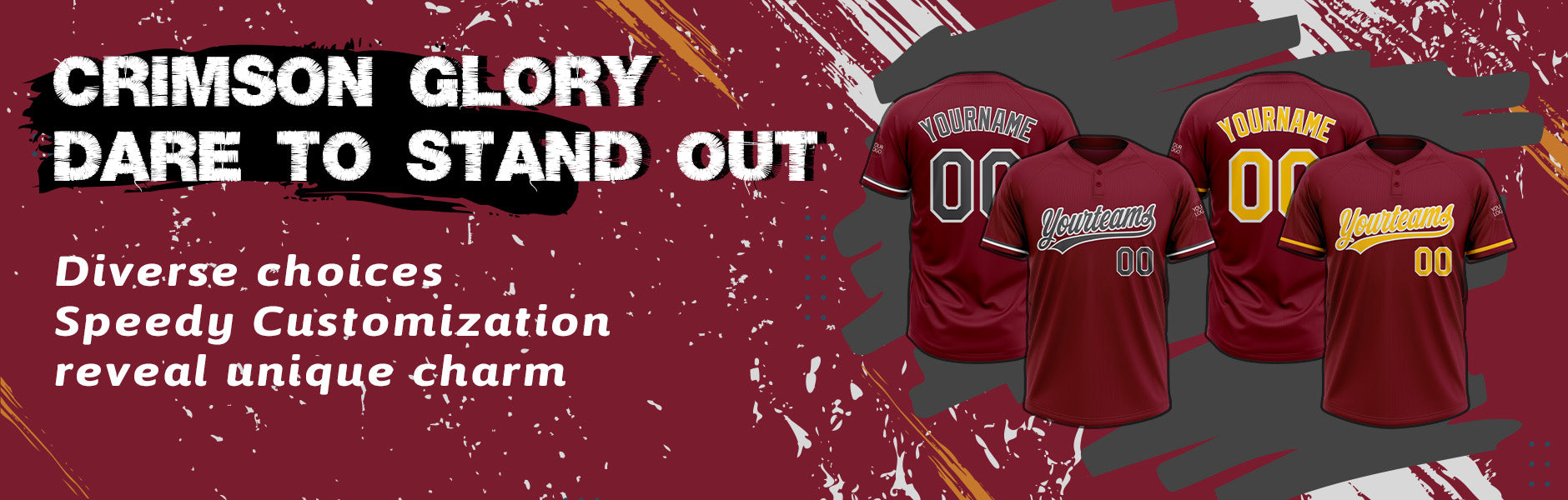 Custom softball crimson jersey