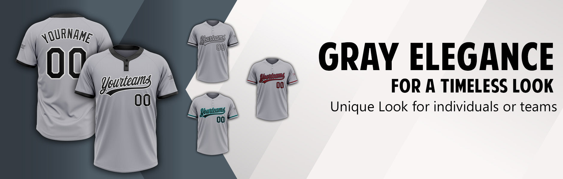 Custom gray softball jersey