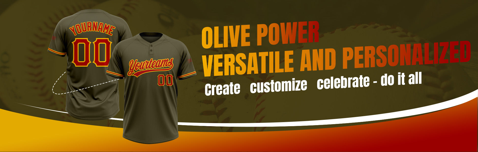 Custom olive softball