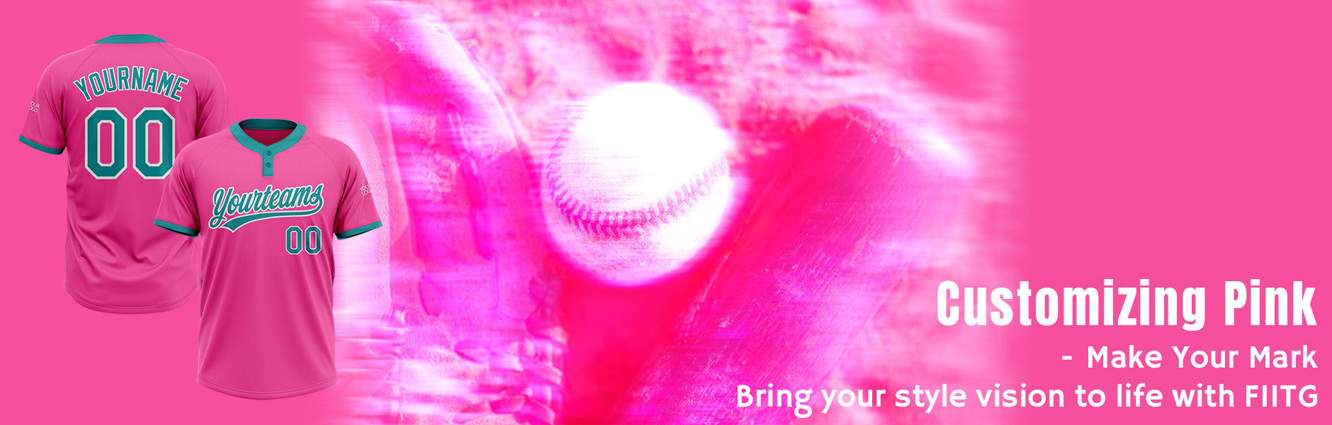Custom pink softball