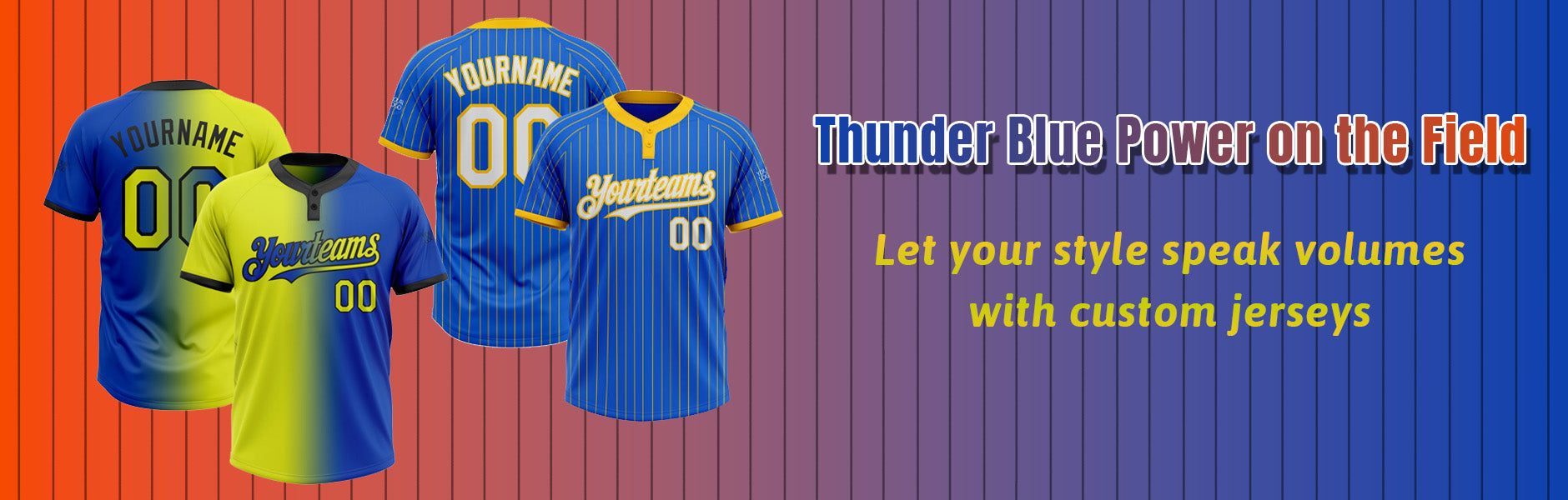 custom softball thunder blue