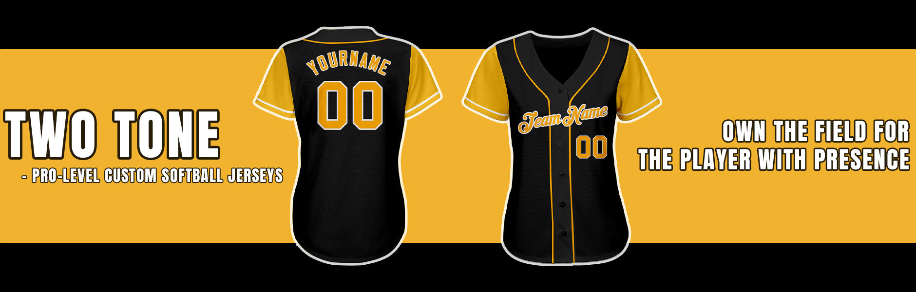 Custom two tone softball jersey