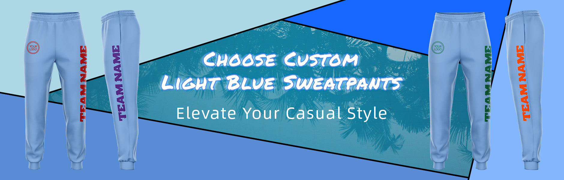 custom light blue sweatpants
