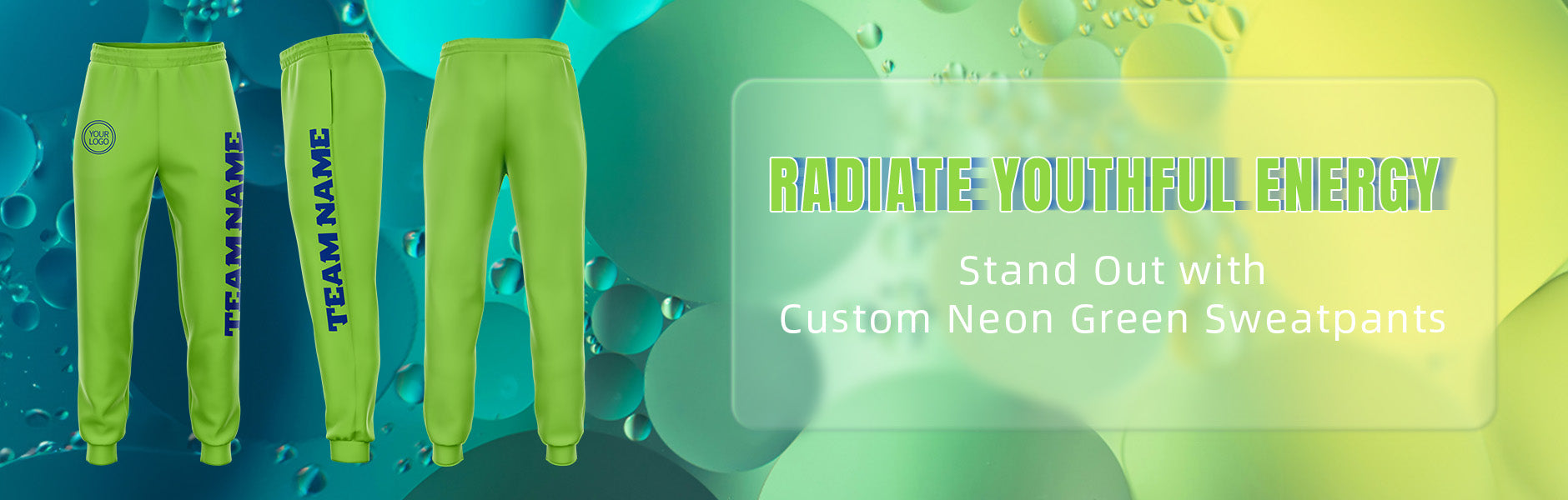 custom neon green sweatpants