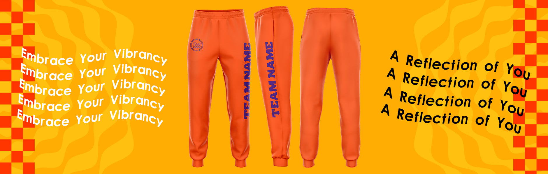 custom orange sweatpants