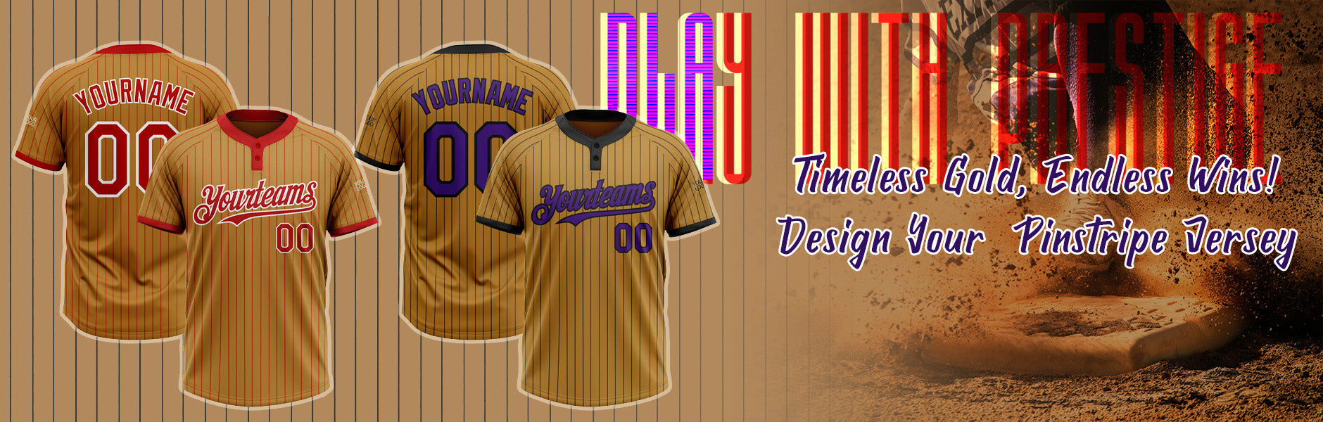 custom softball old gold jersey