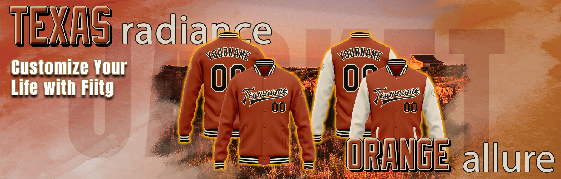 custom texas orange jacket