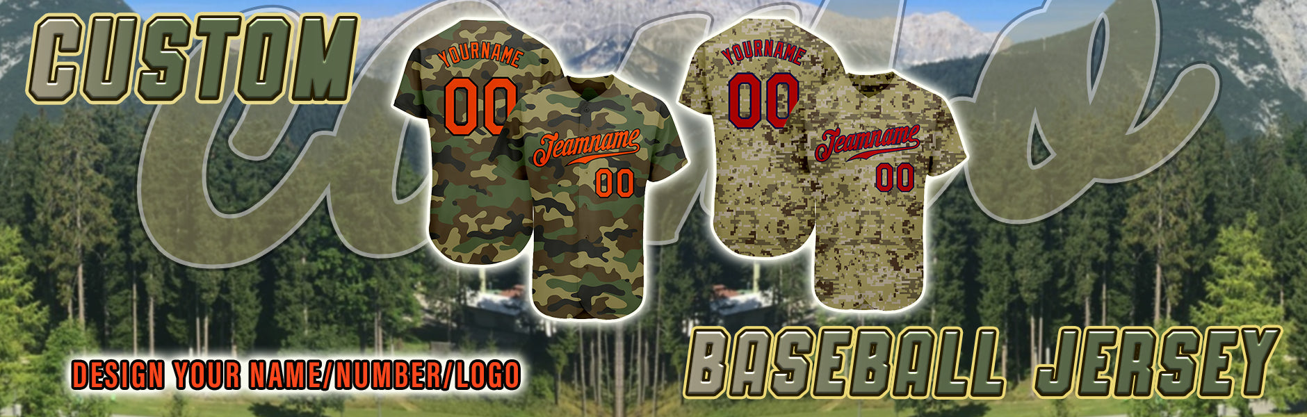 Custom Camo Baseball Jerseys  Camouflage Baseball Jerseys