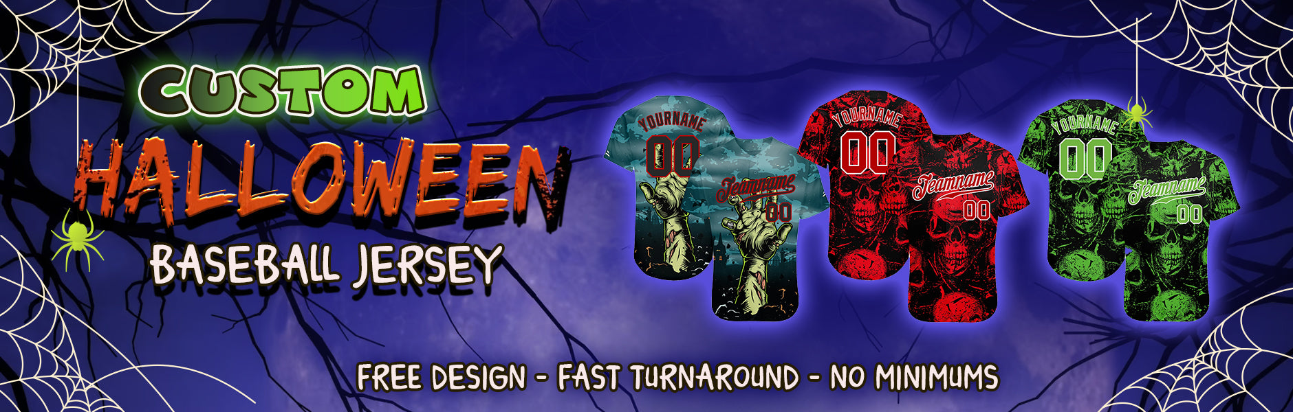 Cheap Custom 3D Pattern Halloween Pumpkins Horror Night Authentic Baseball  Jersey Free Shipping – CustomJerseysPro