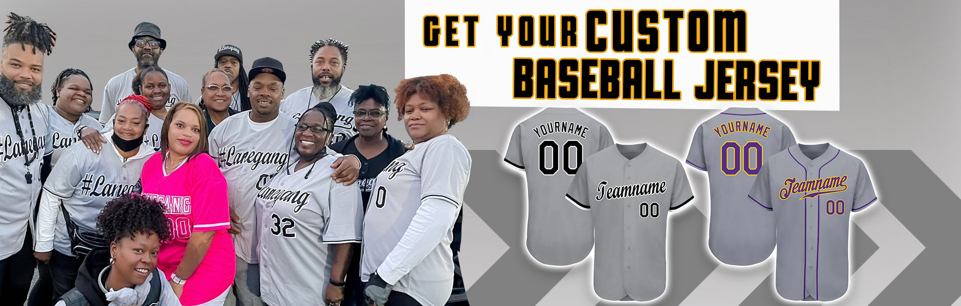 cusotm gray baseball jersey