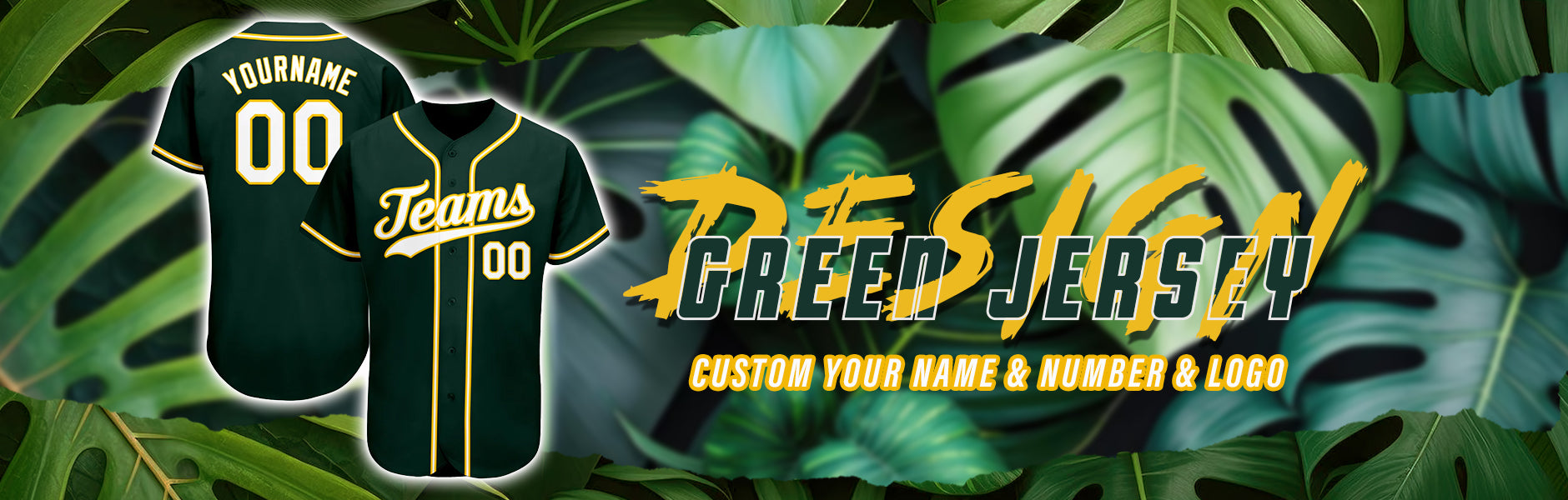 custom green baseball jersey