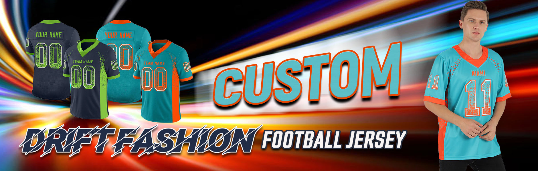 Custom Gray Neon Green-Navy Mesh Drift Fashion Football Jersey