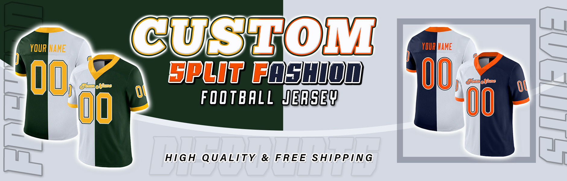 custom split fashion football jersey