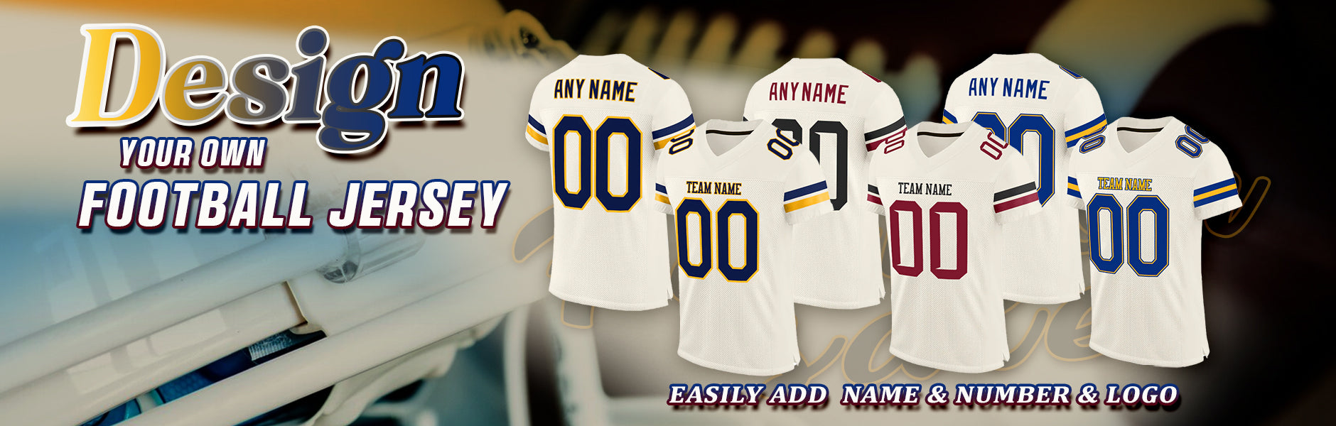 custom football cream jersey