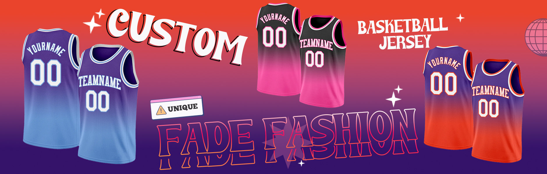 custom basketball fade fashion  jersey