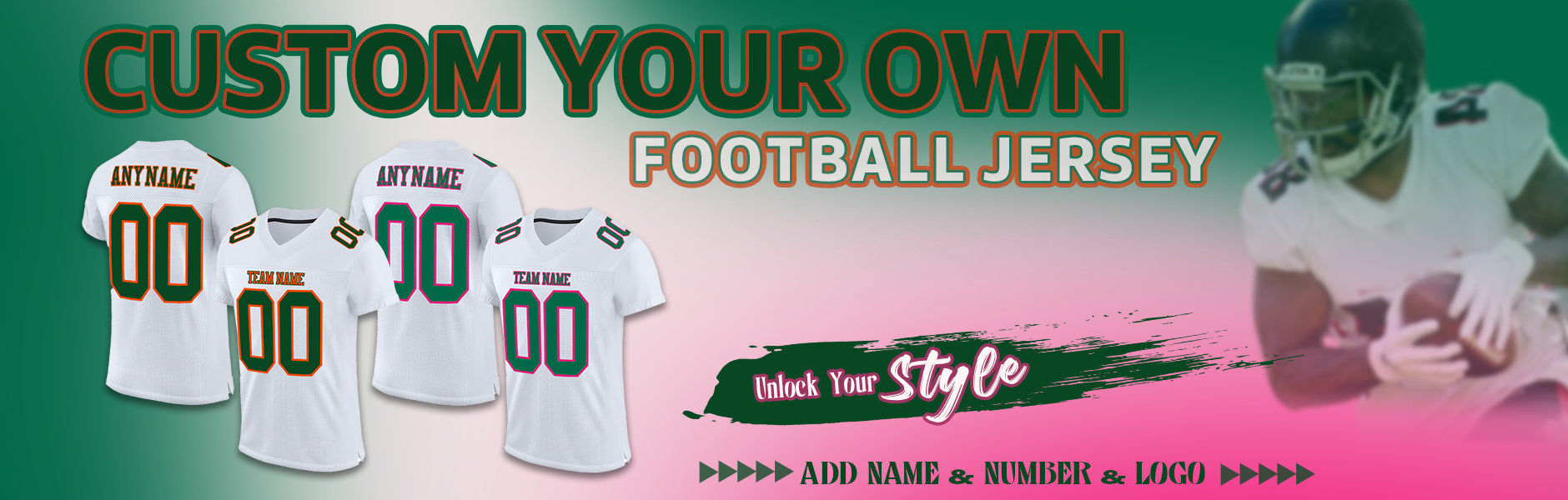 custom football white jersey