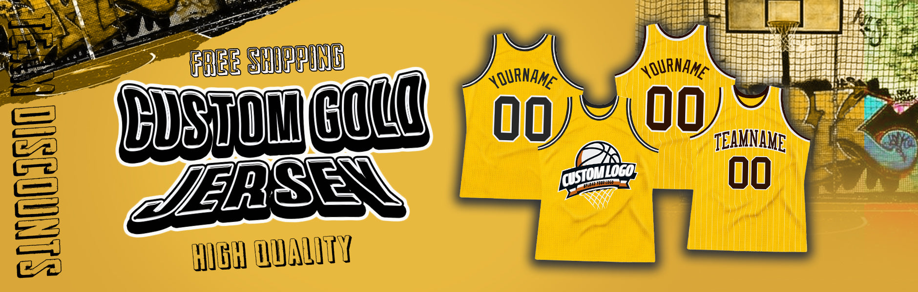 custom basketball gold jersey