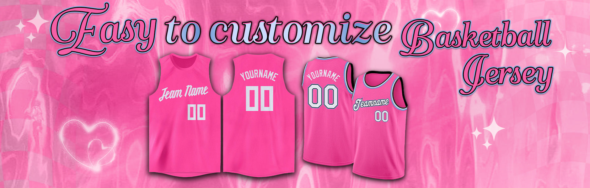 custom basketball pink jersey