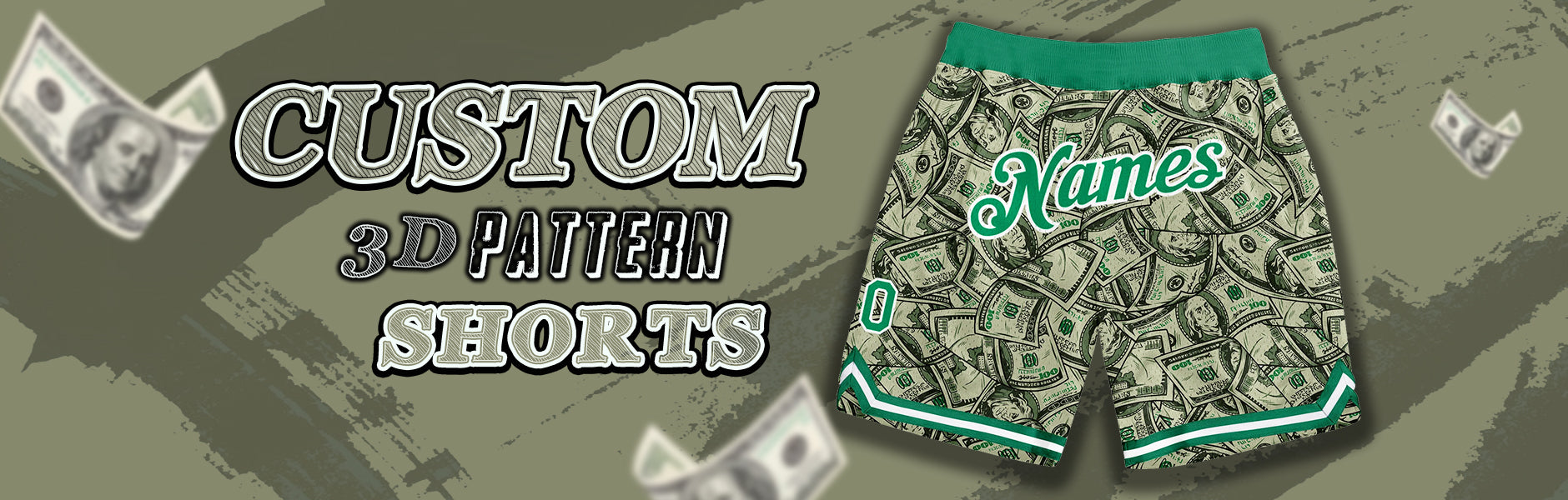 custom shorts 3d pattern jersey