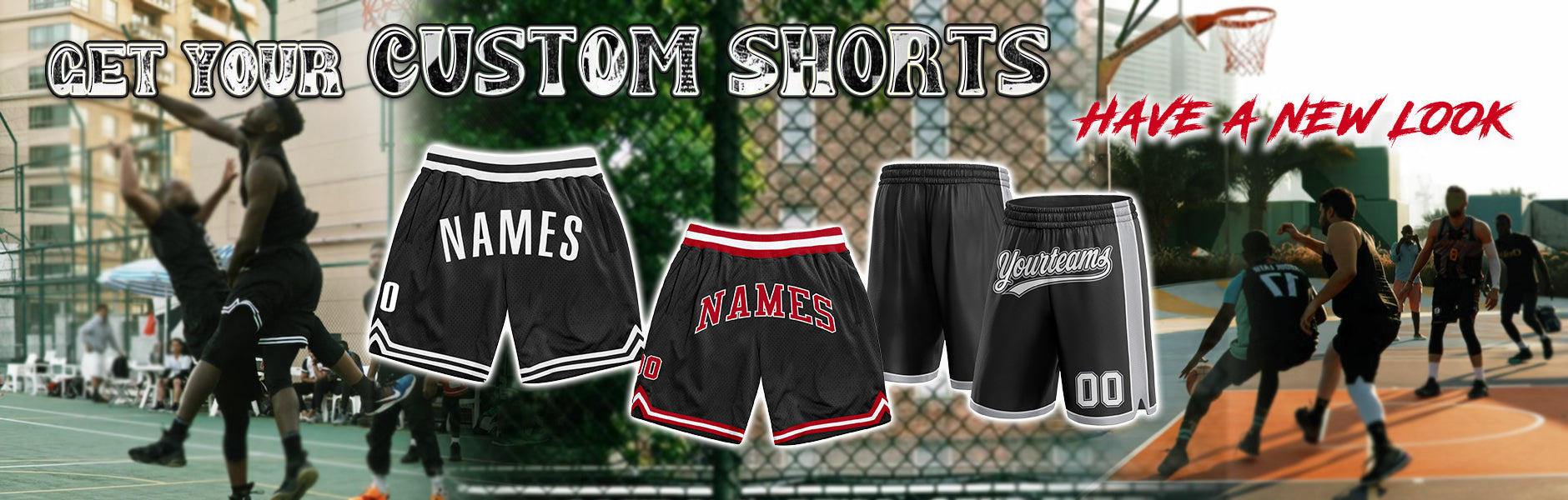 custom shorts black jersey