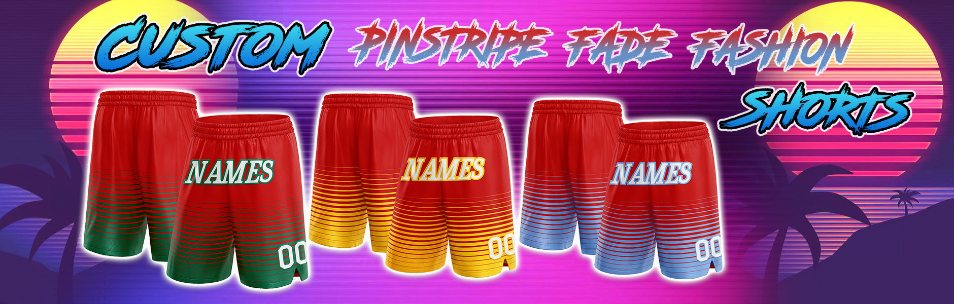 custom shorts pinstripe