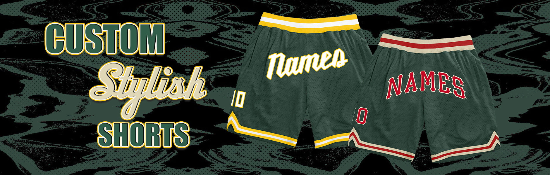 custom hunter green shorts