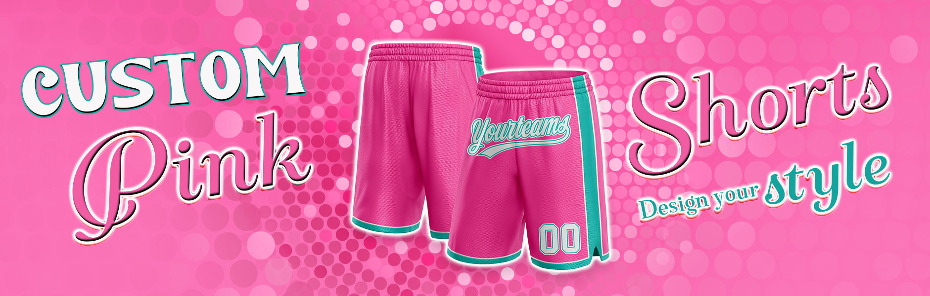 Custom shorts pink jersey