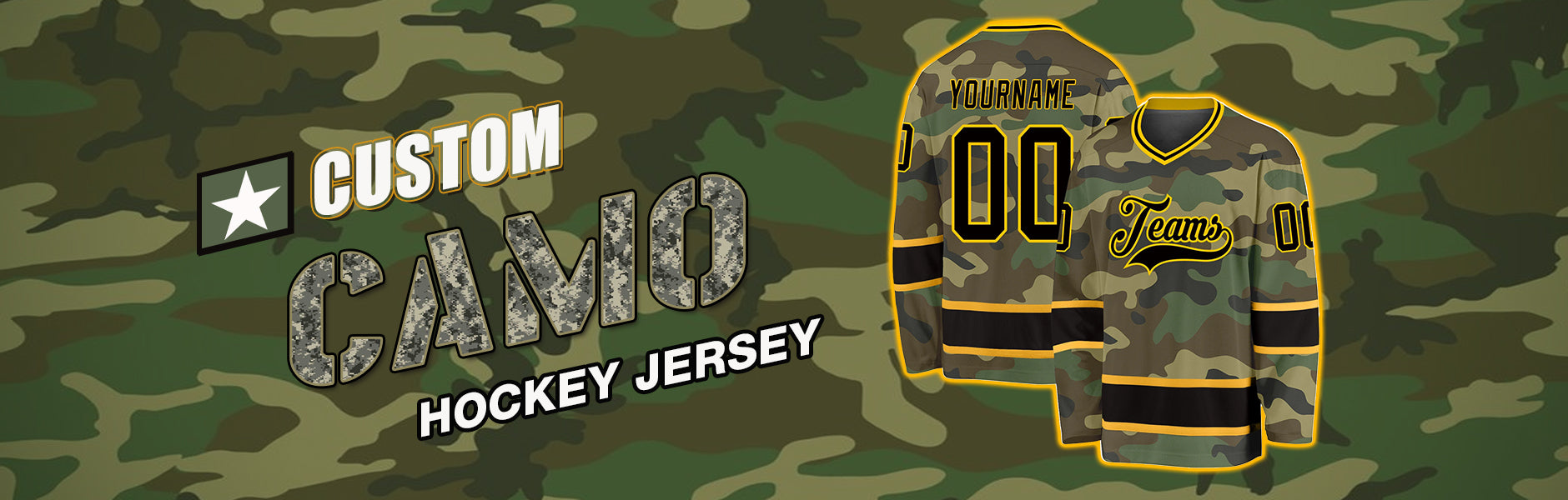 custom hockey camo jersey