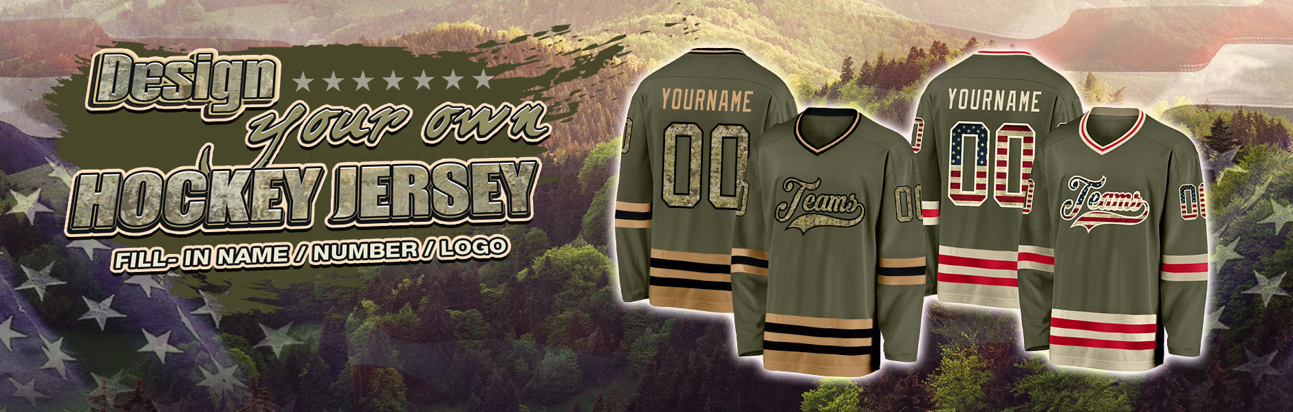 custom hockey olive jersey