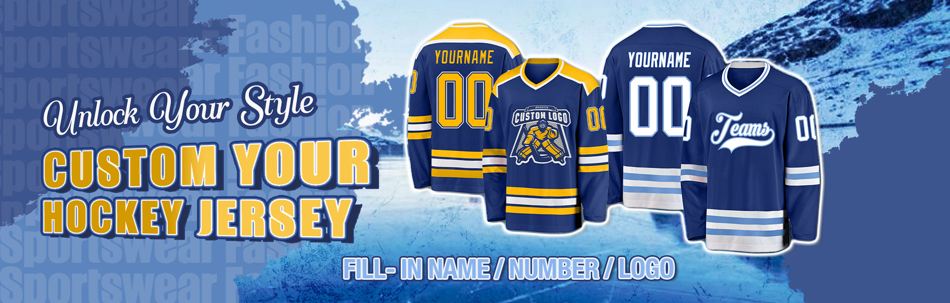 custom hockey royal jersey