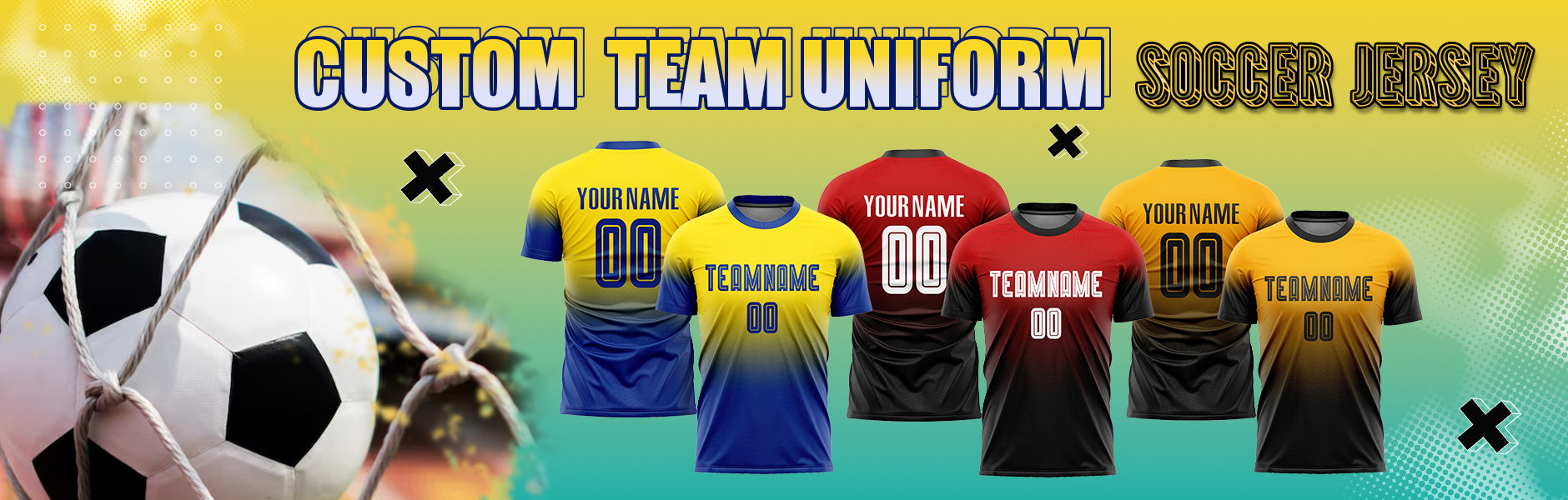 custom soccer fade fashion jersey