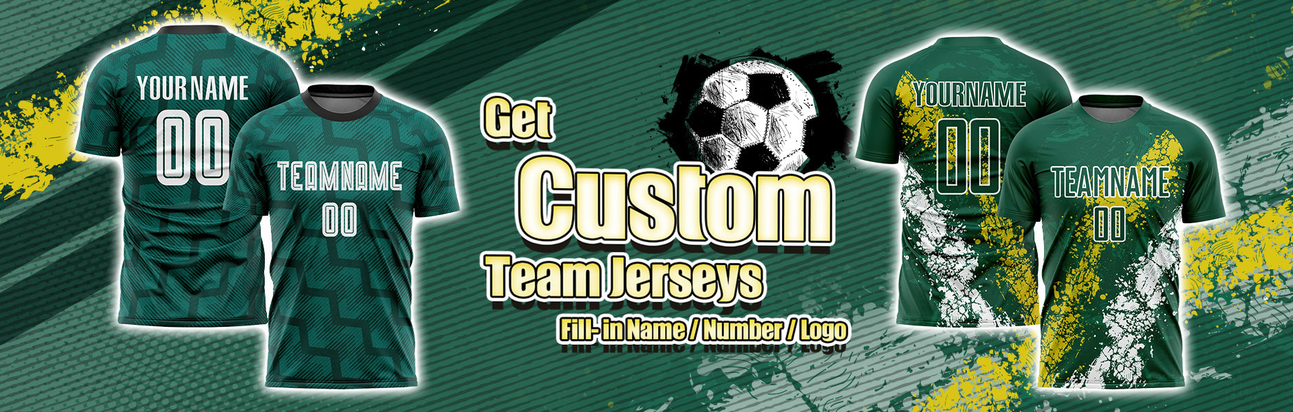 custom soccer green jersey