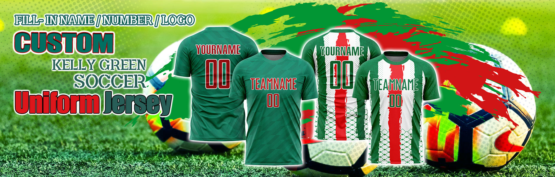 custom soccer kelly green jersey